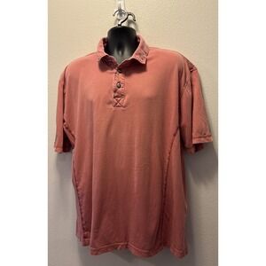 Orvis Polo Shirt Mens Size Extra large Short Sleeve Cotton‎ Pink